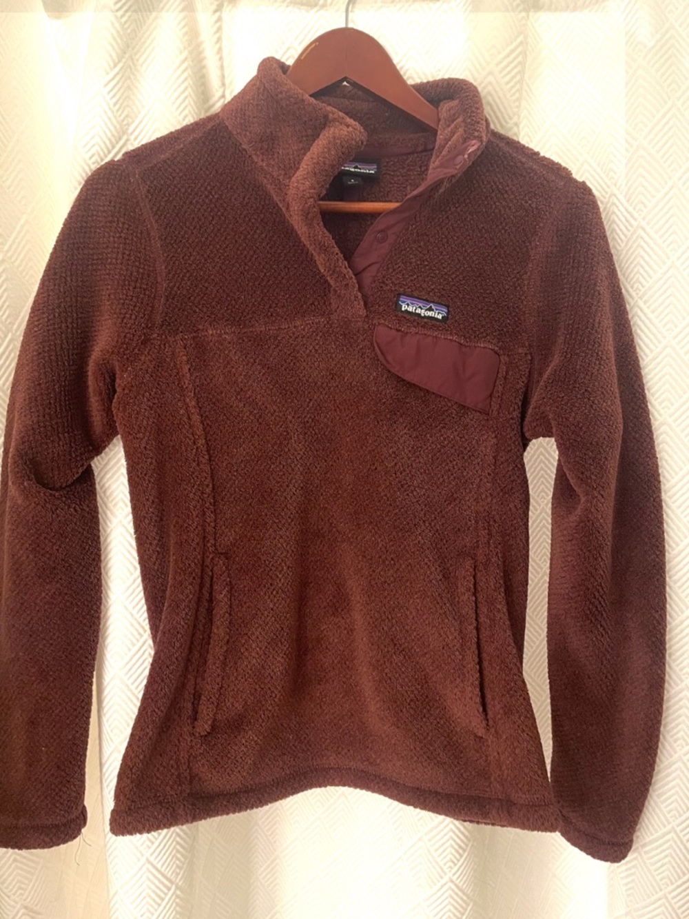 Patagonia Re-Tool Snap-T Fleece Pullover Burgundy Women’s Size Small